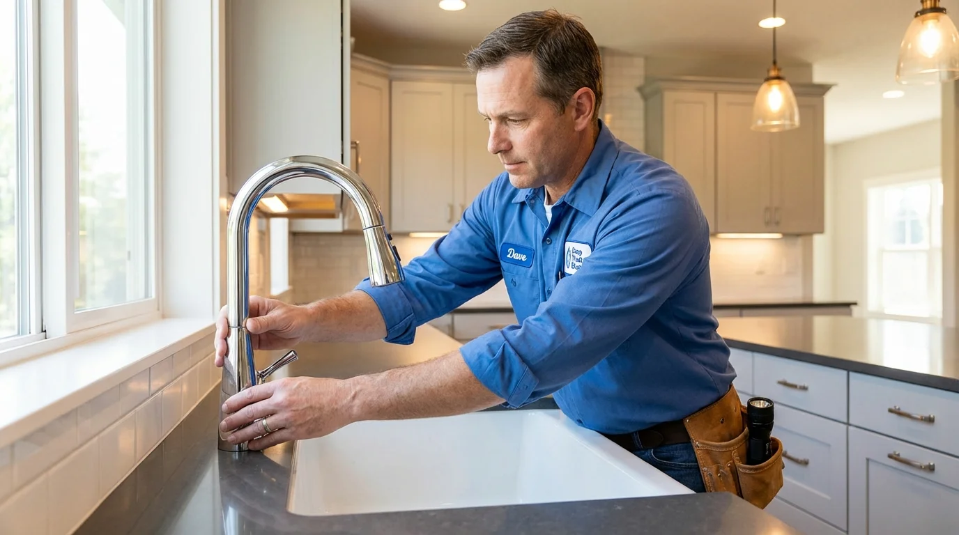 Kitchen faucet installation by Johns Plumbing LLC in Weatherford
