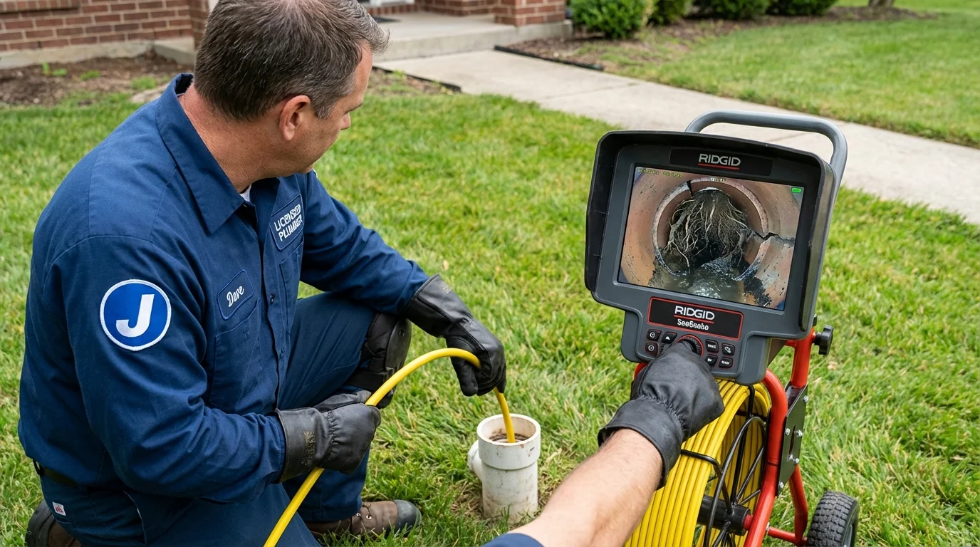 Sewer camera inspection being performed by Johns Plumbing LLC in Weatherford
